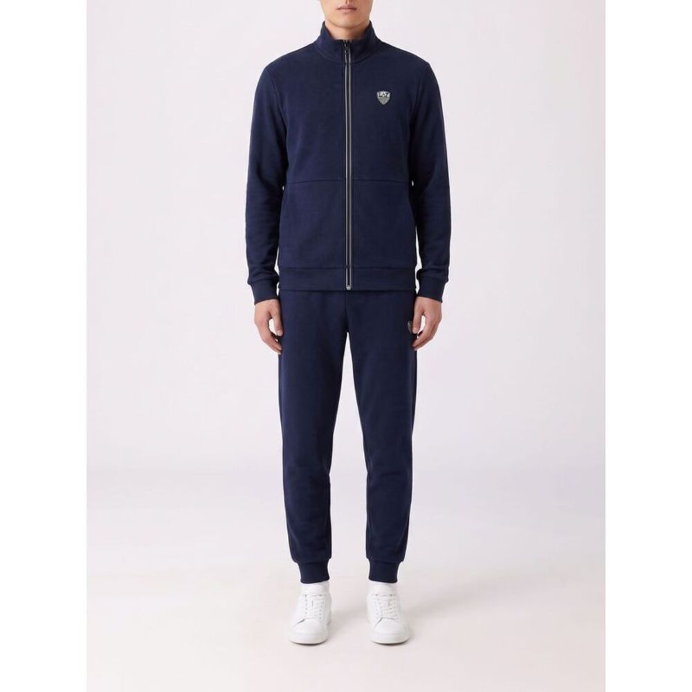 Ea7 Men Ea7 Viscose-Blend Tracksuit With High Neck Zip-Up Sweatshirt